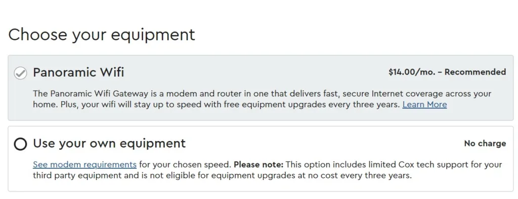 cox cable modem rental fee 2023