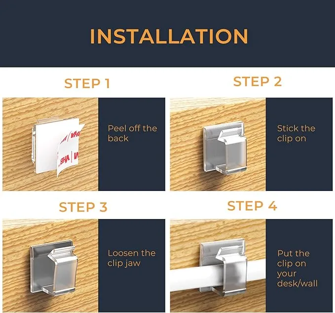 adhesive clips installation instructions