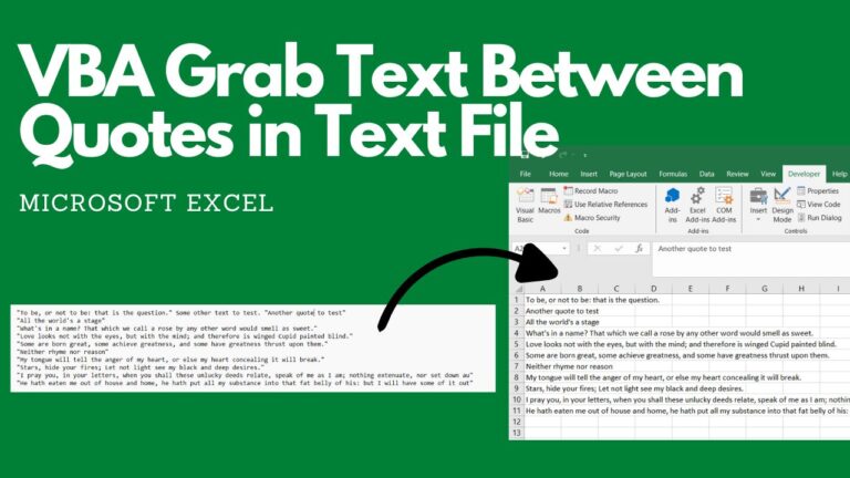 How to Extract Quotes From a Text File Using VBA in Excel