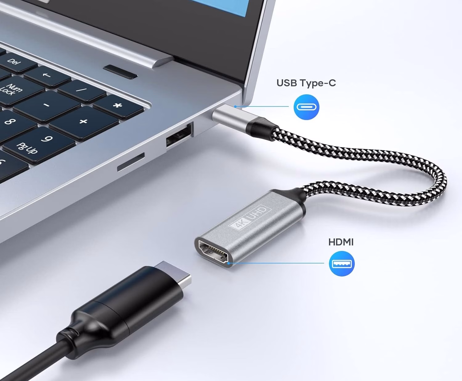 usb-c to hdmi adapter with hdmi cable