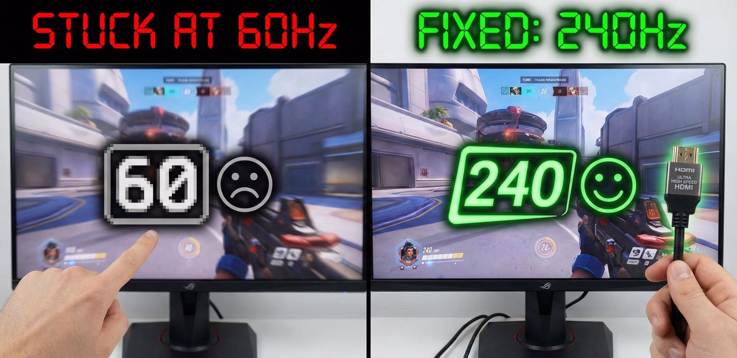 fixing-60Hz-to-240Hz Display