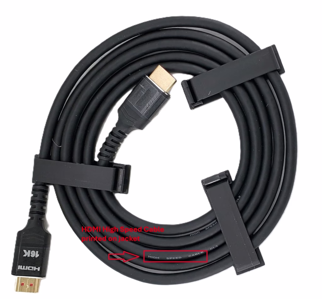 HDMI High Speed Cable printed on Jacket